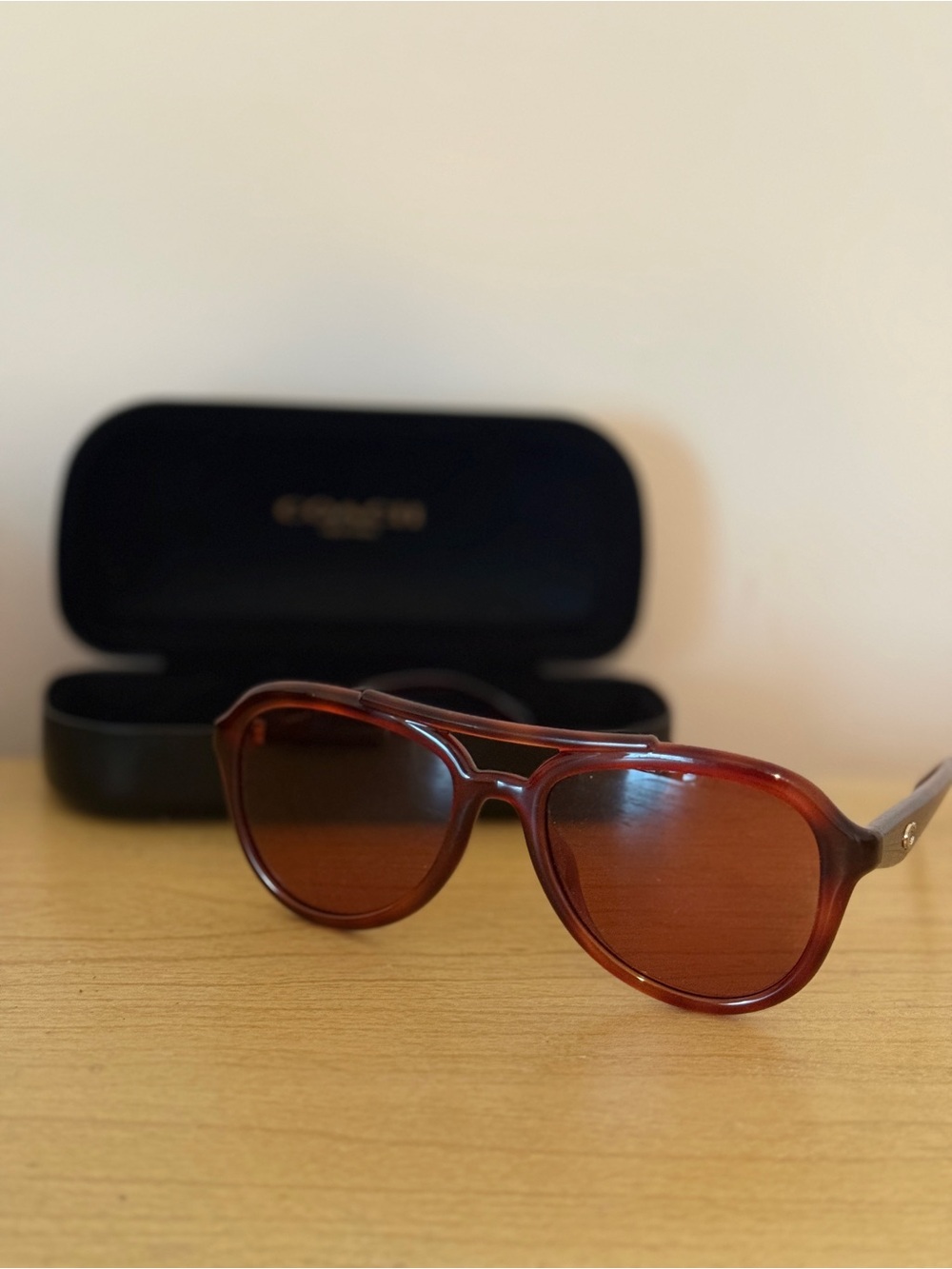 Coach Hardware Pilot Sunglasses
